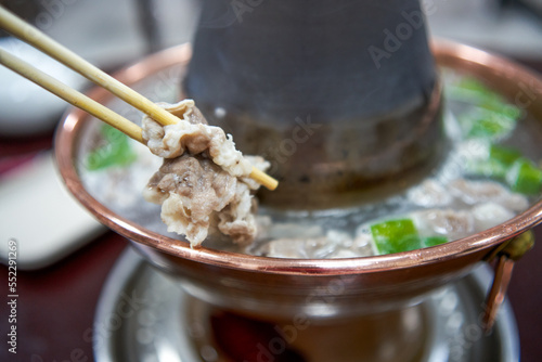 Traditional and delicious old Beijing copper pot mutton