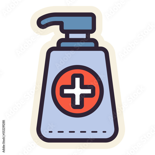 Hand sanitizer sticker