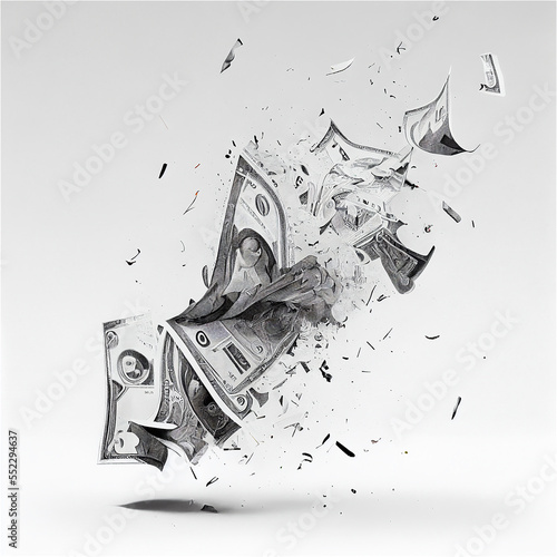 Money raining down, dollar,...