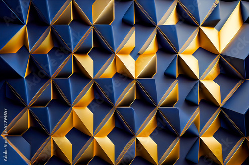Gold and very dark blue geo...