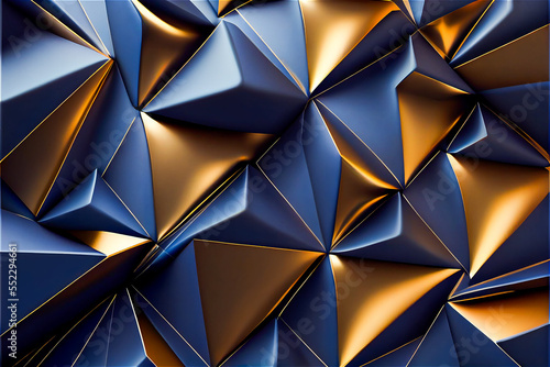 Gold and very dark blue geo...