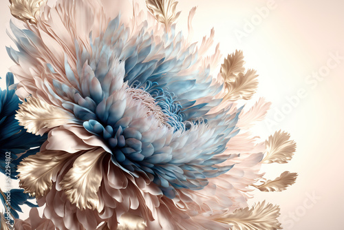 Beautiful flowers. Abstract floral design in pastel colors for prints  postcards or wallpaper