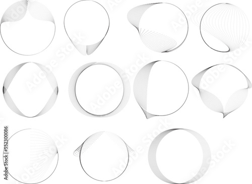 Abstract oval Lines Background with geometric circles . Vector rotating ellipse Line Design . Poster template . Concentric circles logo .Minimal art 