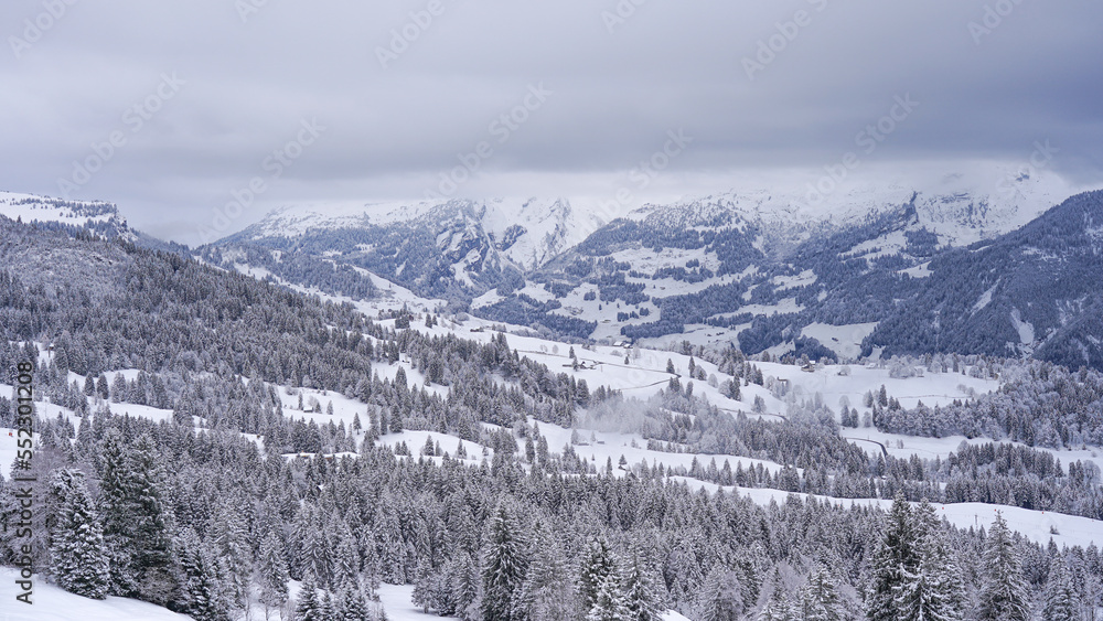 winter landscape in the mountains, Christmas, Mythen region 