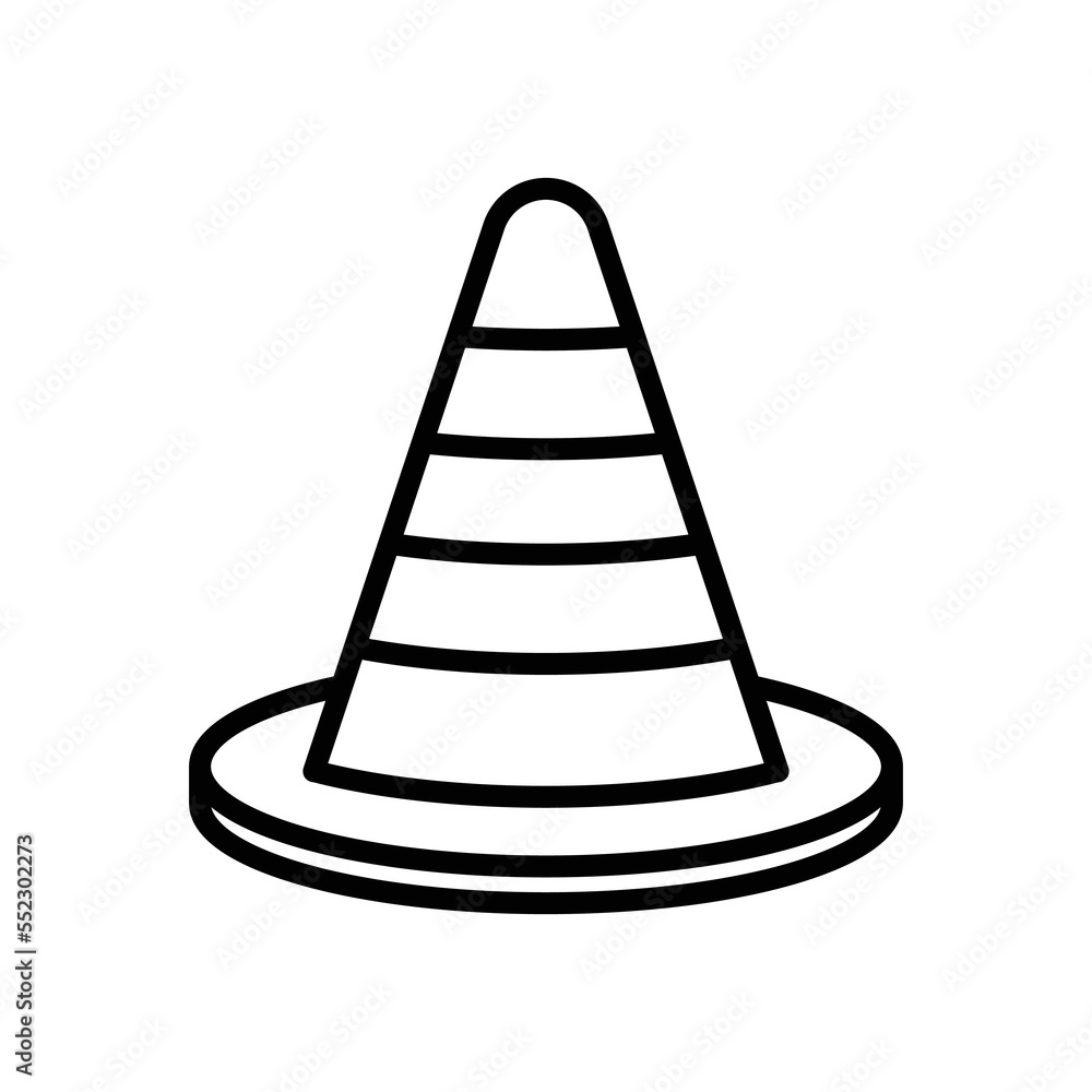 traffic cone icon vector design template in white background traffic cone icon vector design template in white background