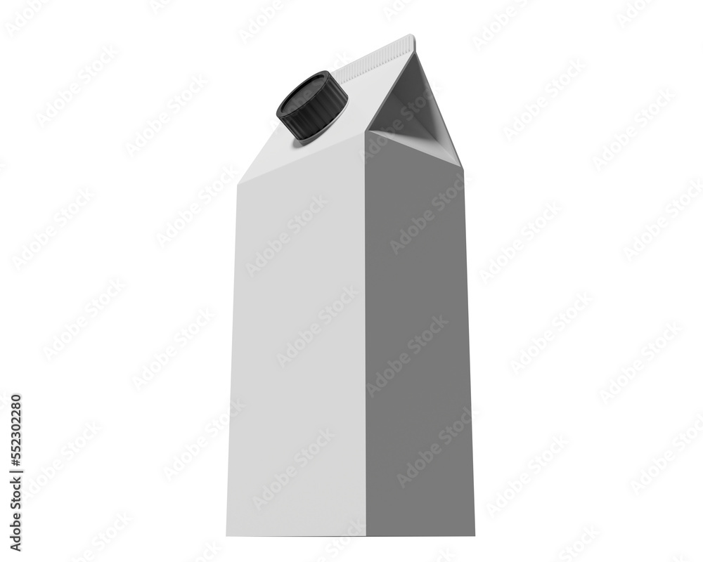 3D Simple Modeling White Milk Packaging Large Size 3D Simple Modeling White Milk Packaging Large Size