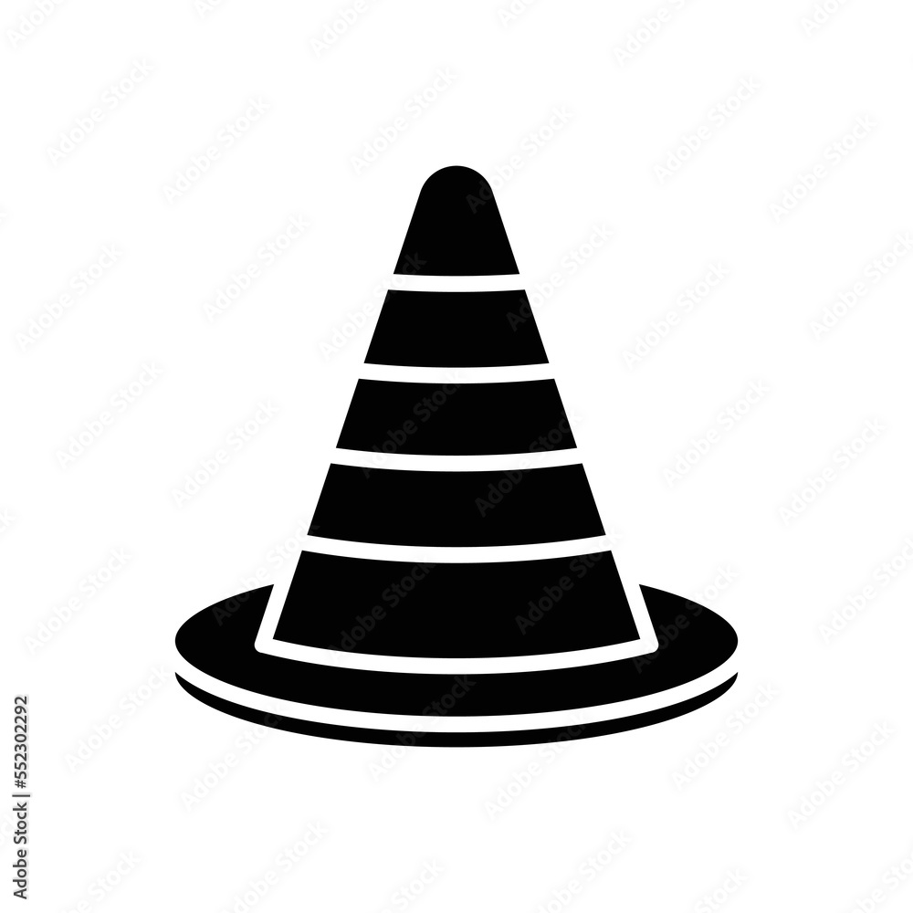 traffic cone icon vector design template in white background traffic cone icon vector design template in white background