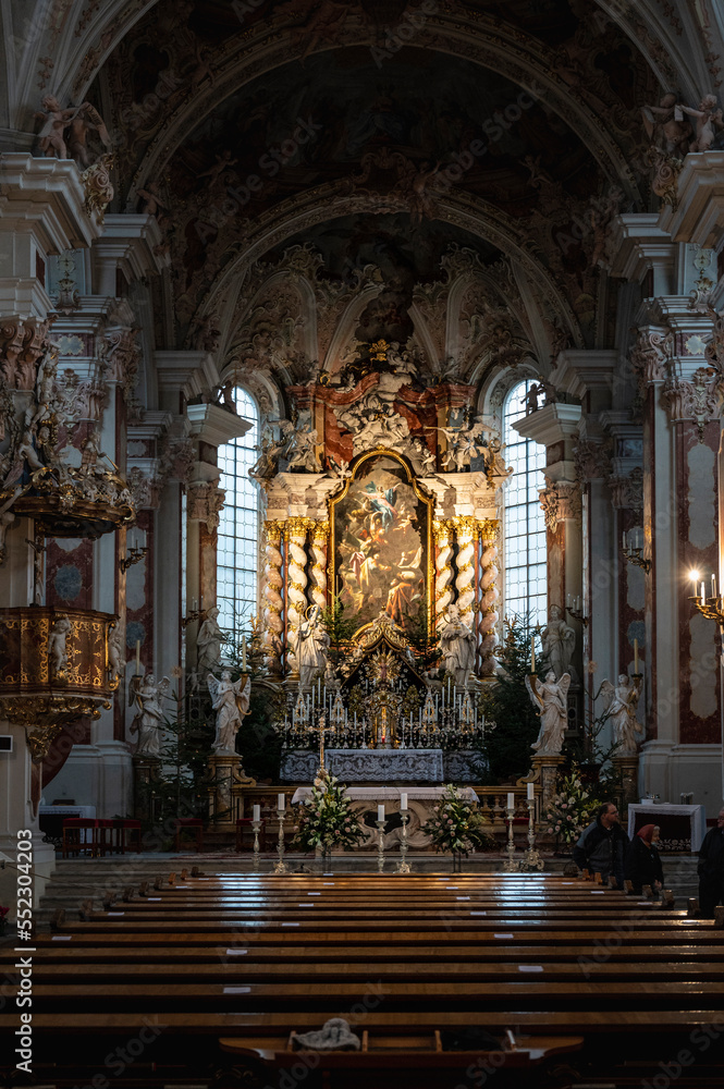 Obraz premium Magic of Christmas in Bressanone and at the Novacella Abbey