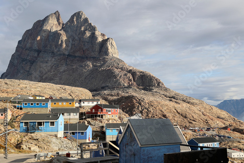 Uummannaq is located on the southern tip of an island of the same name in Uummannaq Kangerlua photo