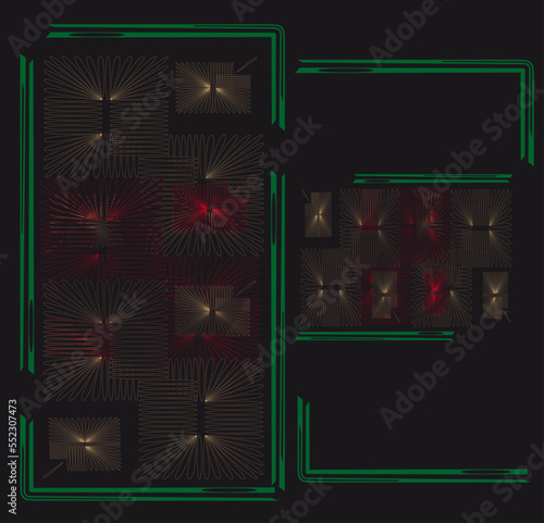 Abstract composition. Pattern. Wallpaper Design. Avant-garde art. Modern. Contemporary trendy vector illustration