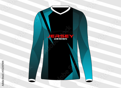 long sleeves tshirt sport jersey template design