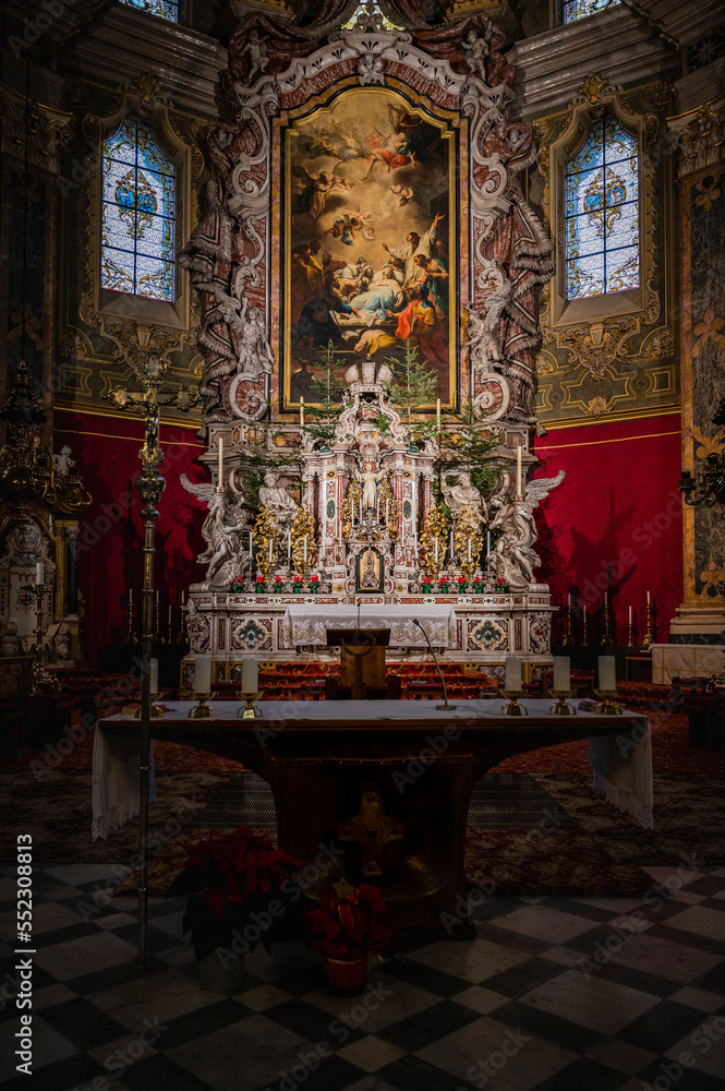 Obraz premium Magic of Christmas in Bressanone and at the Novacella Abbey