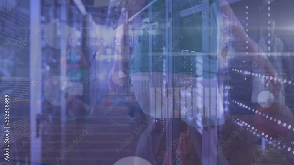 Animation of diverse data in blue space Animation of diverse data in blue space