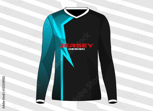 long sleeves tshirt sport jersey template design