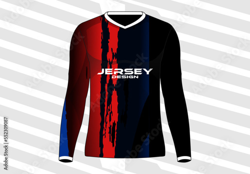 long sleeves tshirt sport jersey template design