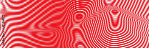 Curved wave lines pattern on white background. Wave striped lines pattern for backdrop and wallpaper template. Simple curved lines with repeat stripes texture. Striped background, vector