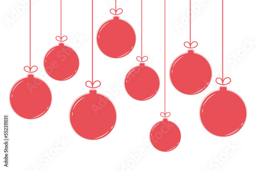 Christmas balls - isolated background. PNG illustration