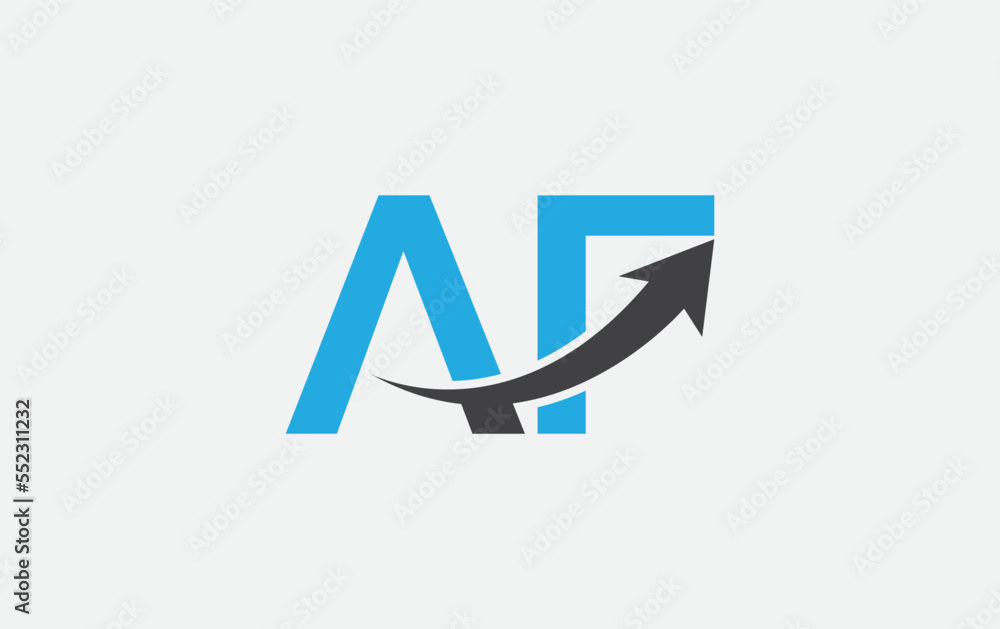 Financial logo symbol and Growth arrow icon vector design monogram for business Financial logo symbol and Growth arrow icon vector design monogram for business