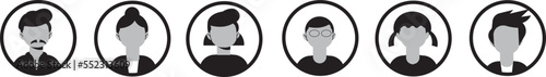 Default Placeholder Avatar Profile on Gray Background Man and Woman