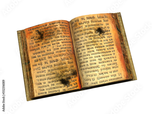 Mold in old books, conceptual illustration