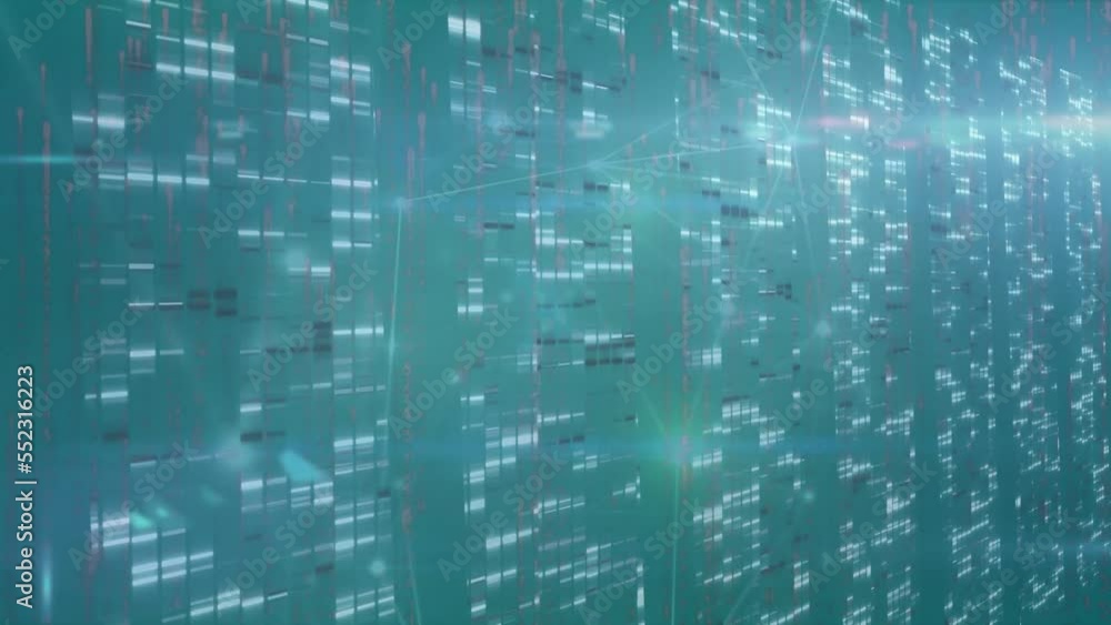 Animation of network of connection and data processing over servers Animation of network of connection and data processing over servers