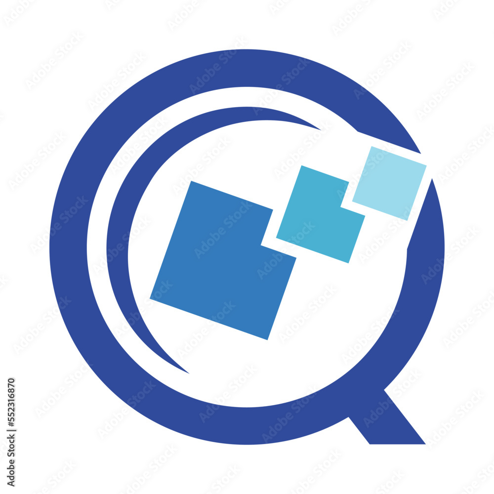 Magnifying Glass with Three Square Logo Magnifying Glass with Three Square Logo