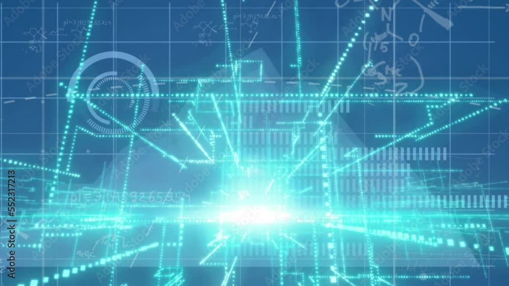 Animation of networks of connections and data processing Animation of networks of connections and data processing