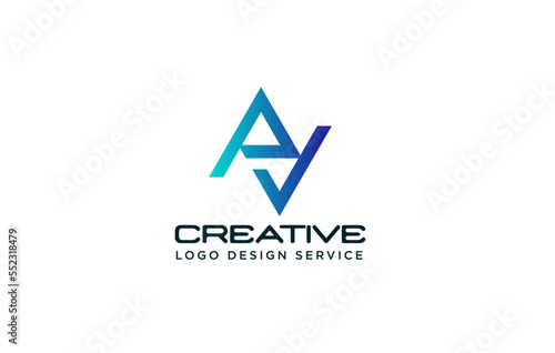 Letter av logo or va lettermark