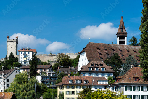 Häuser und Museggtürme in Luzern photo