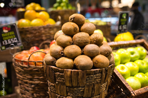 fruits and vegetables at the market organic