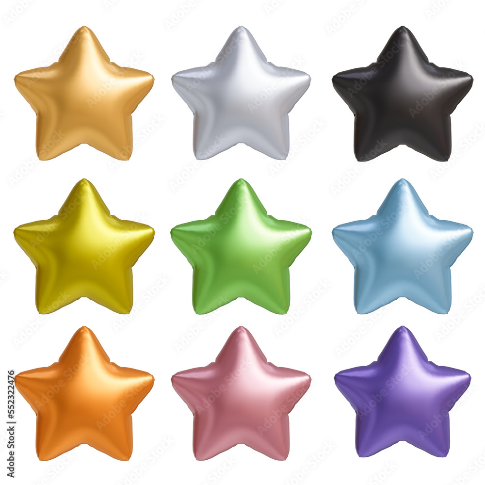 set of Star balloon for decoreat in party, celebration, new year set of Star balloon for decoreat in party, celebration, new year