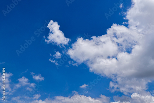 summer beauty blue gradient clouds with clear clouds in sunshine calm bright winter weather Bright turquoise landscape during daytime  motion blur  noise and gain.