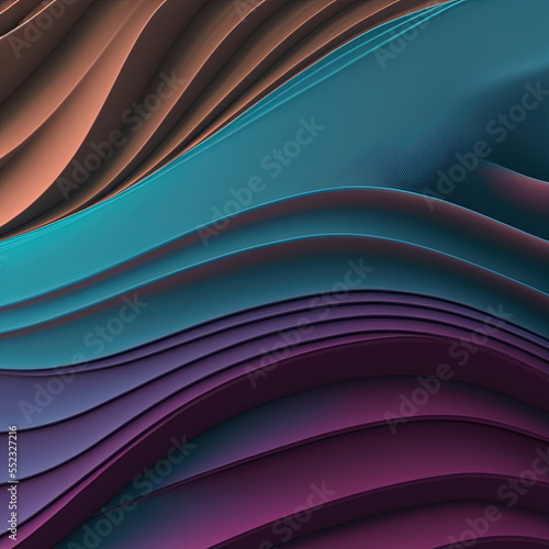 abstract wavy background 3d illustration created by generative ai