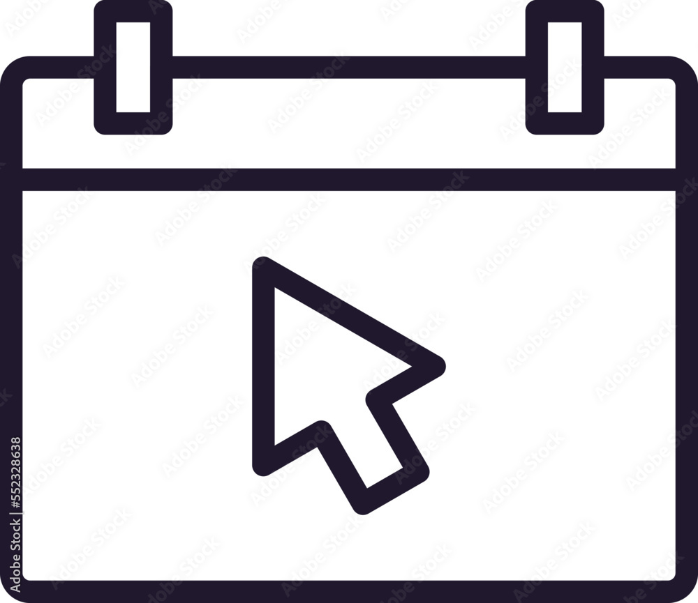 Single line icon of calendar on isolated white background. High quality editable stroke for mobile apps, web design, websites, online shops etc. Single line icon of calendar on isolated white background. High quality editable stroke for mobile apps, web design, websites, online shops etc.