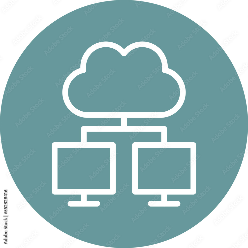 Cloud computing Icon Style Cloud computing Icon Style