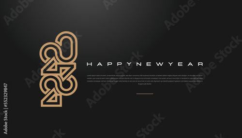 happy new year 2023 logo text template