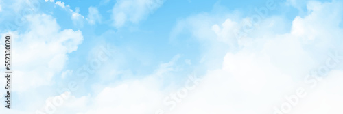 Natural Day Cloudy Sky Abstract Background. Panorama Panoramic View. Backdrop