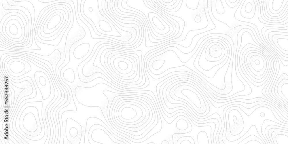 Fototapeta premium Topographic map. Geographic mountain relief. Abstract lines background. Contour maps. Vector illustration, Topo contour map on white background, Topographic contour lines vector map seamless pattern.