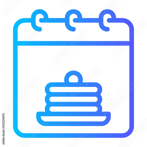 pancakes day gradient icon
