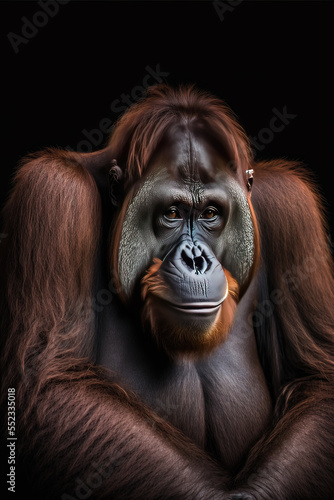 Portrait of a orangutang