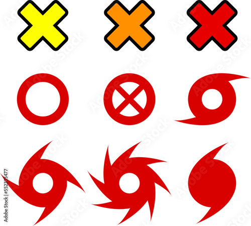 Whirlwind sign. Tornado. Hurricane. Hurricane - storm. White background. Vector illustration