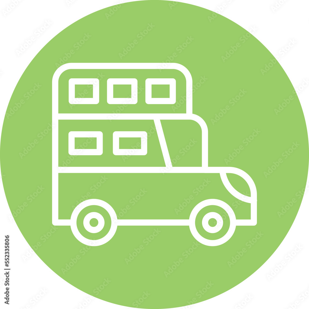 Double Decker Icon Style Double Decker Icon Style