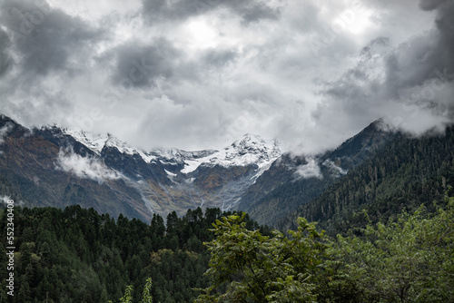 clouds over the mountain