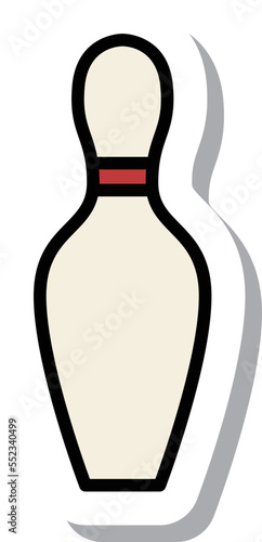 ステッカースポーツ用品イラスト ボウリングのピン