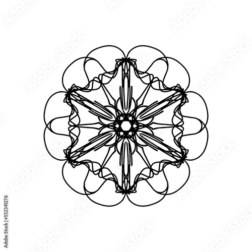 Laser cutting file of artistic wall clock for wall and home decor. laser cutting template of flower clock. Vector silhouette wall clock mockup for mdf, acrylic and metal cutting.