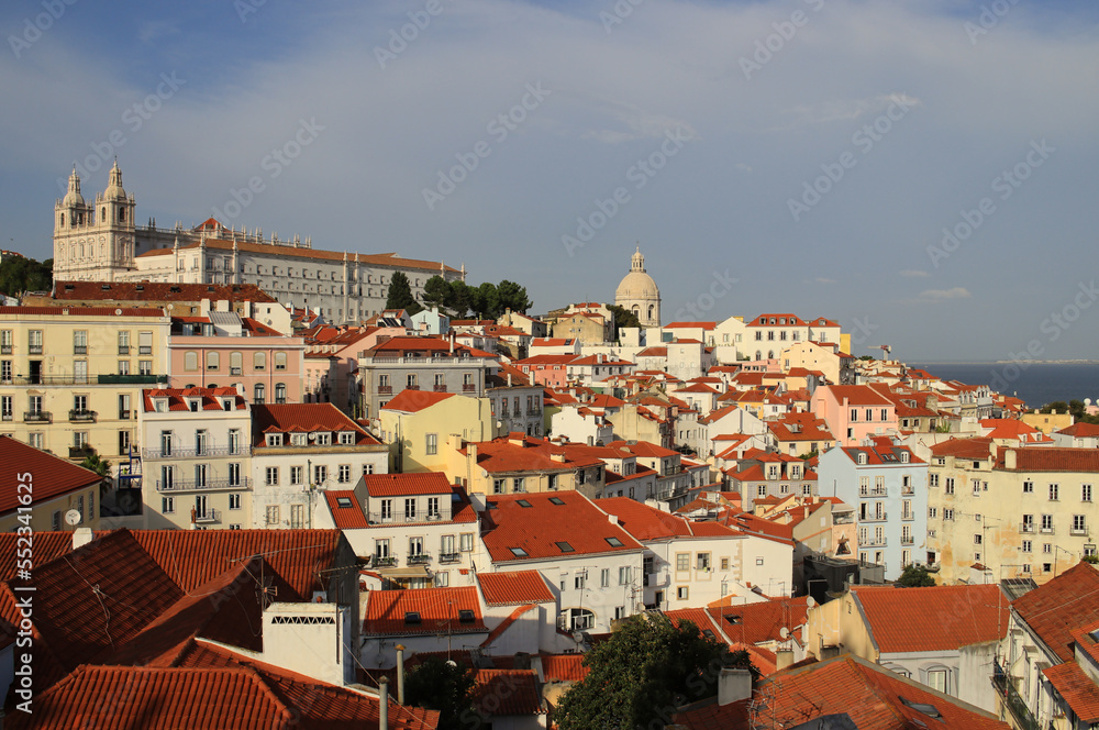 Views of Alfama, Lisbon, from Santa Luzia viewpoint