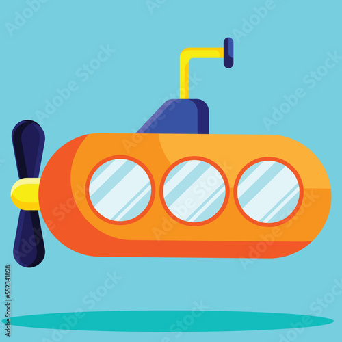Submarine icon. Subtable to place on Transportation, car, etc.