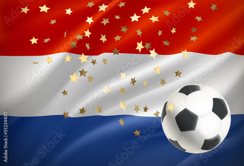 Netherlands is the winner of the game. 3d vector concept
