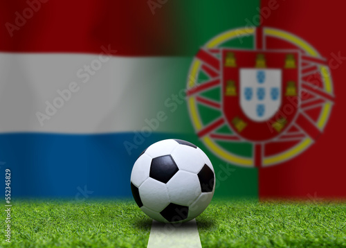 Football Cup competition between the national Netherlands and national Portuguese.