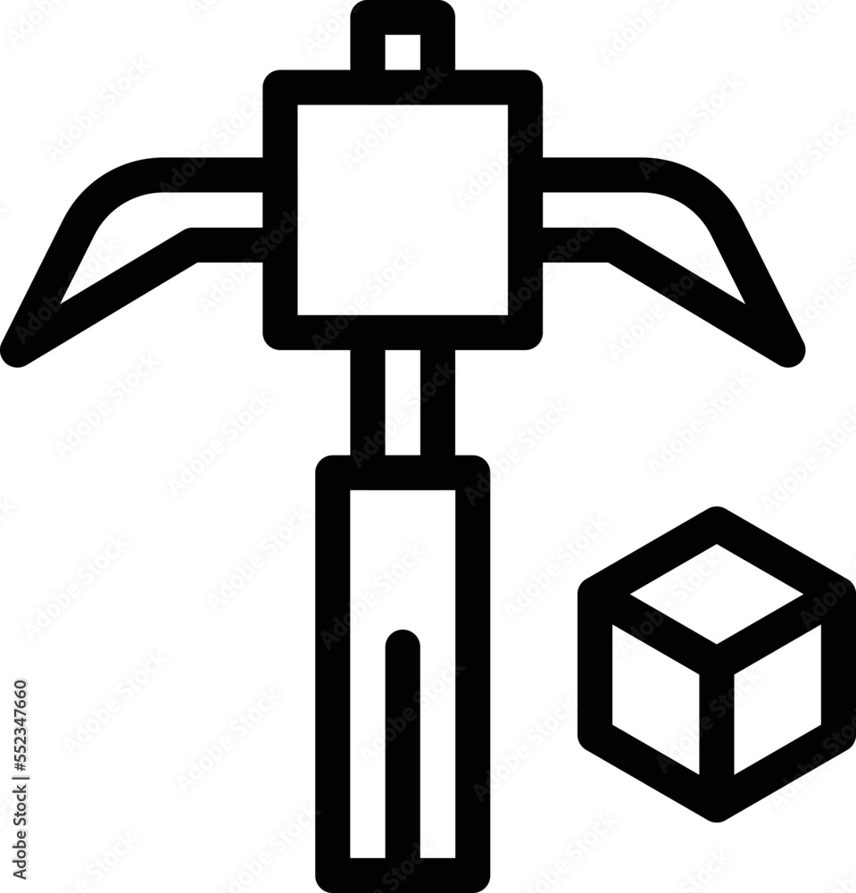 Pickaxe Vector Icon Design Illustration Pickaxe Vector Icon Design Illustration